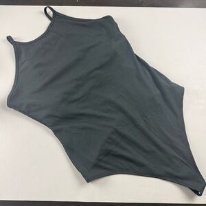 Girlfriend Collective Marlow Ribbed Bodysuit High Neck Women’s Black XXL